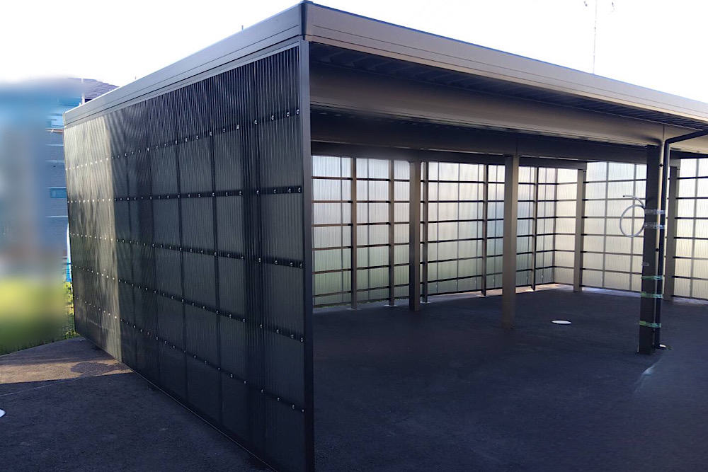 LIXIL カーポートST 波板スクリーン 富山外構